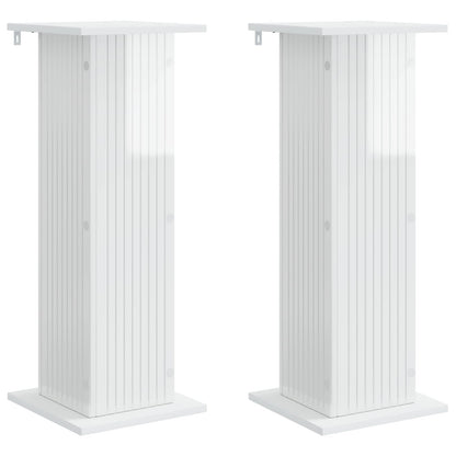 Plantenstandaard 2 pcs Hoogglans Wit 30,5 x 30 x 80,5 cm
