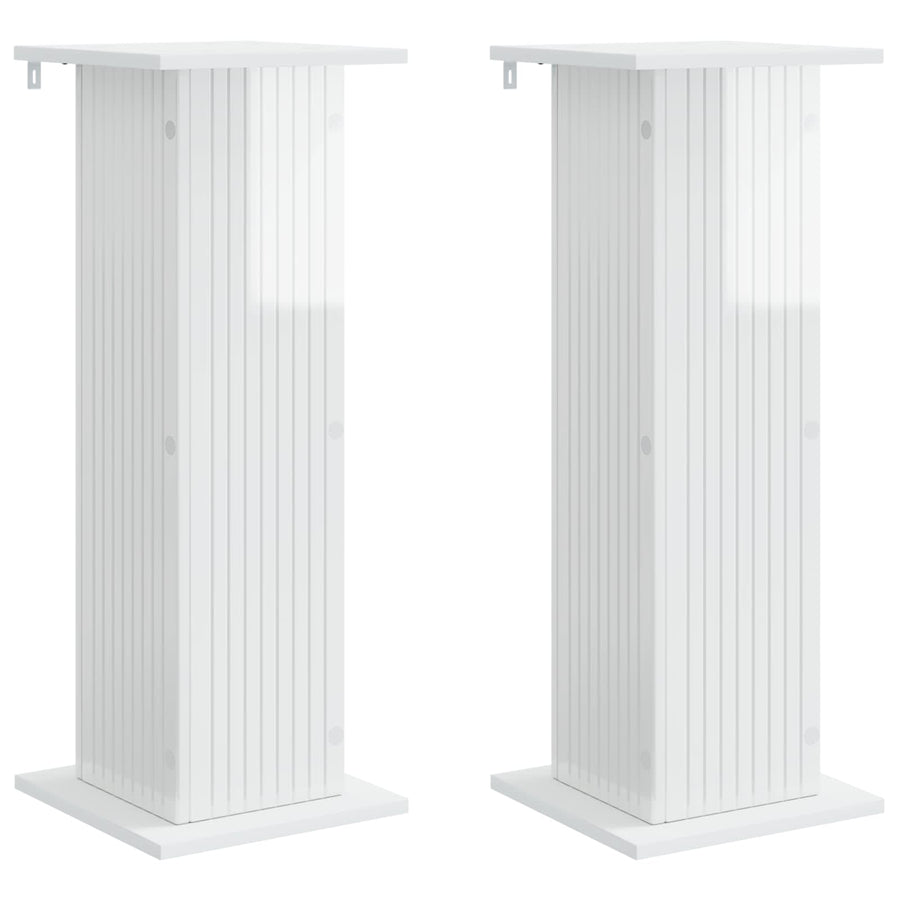 Plantenstandaard 2 pcs Hoogglans Wit 30,5 x 30 x 80,5 cm