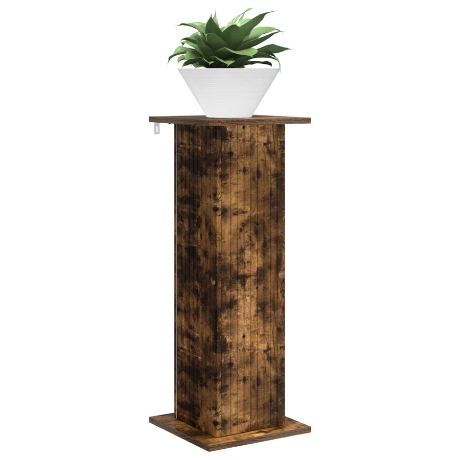 Plantenstandaard 2 pcs Gerookt eiken 30,5 x 30 x 80,5 cm
