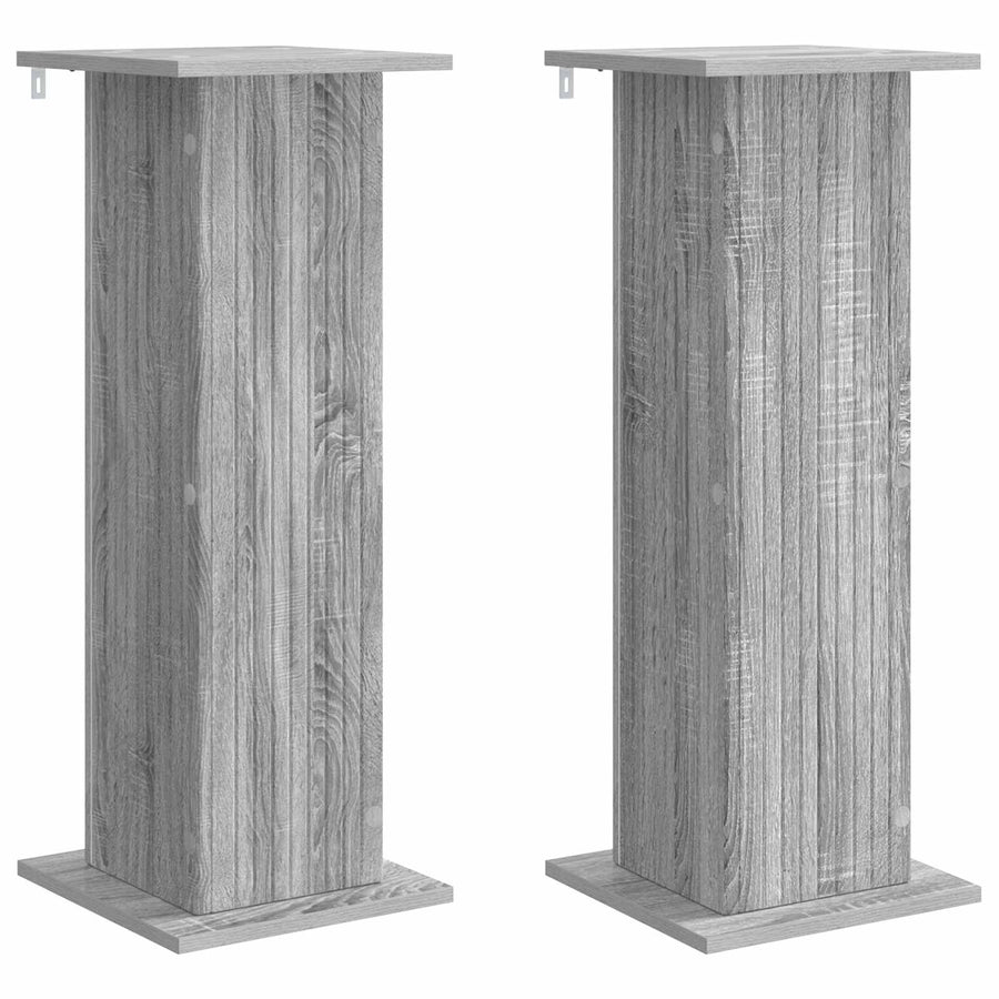 Plantenstandaard 2 pcs Grijs sonoma 30,5 x 30 x 80,5 cm