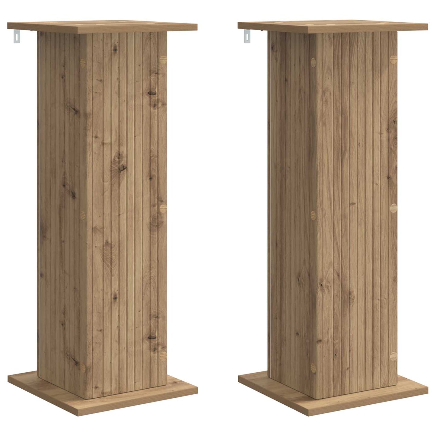 Plantenstandaard 2 pcs Artisanaal eiken 30,5 x 30 x 80,5 cm