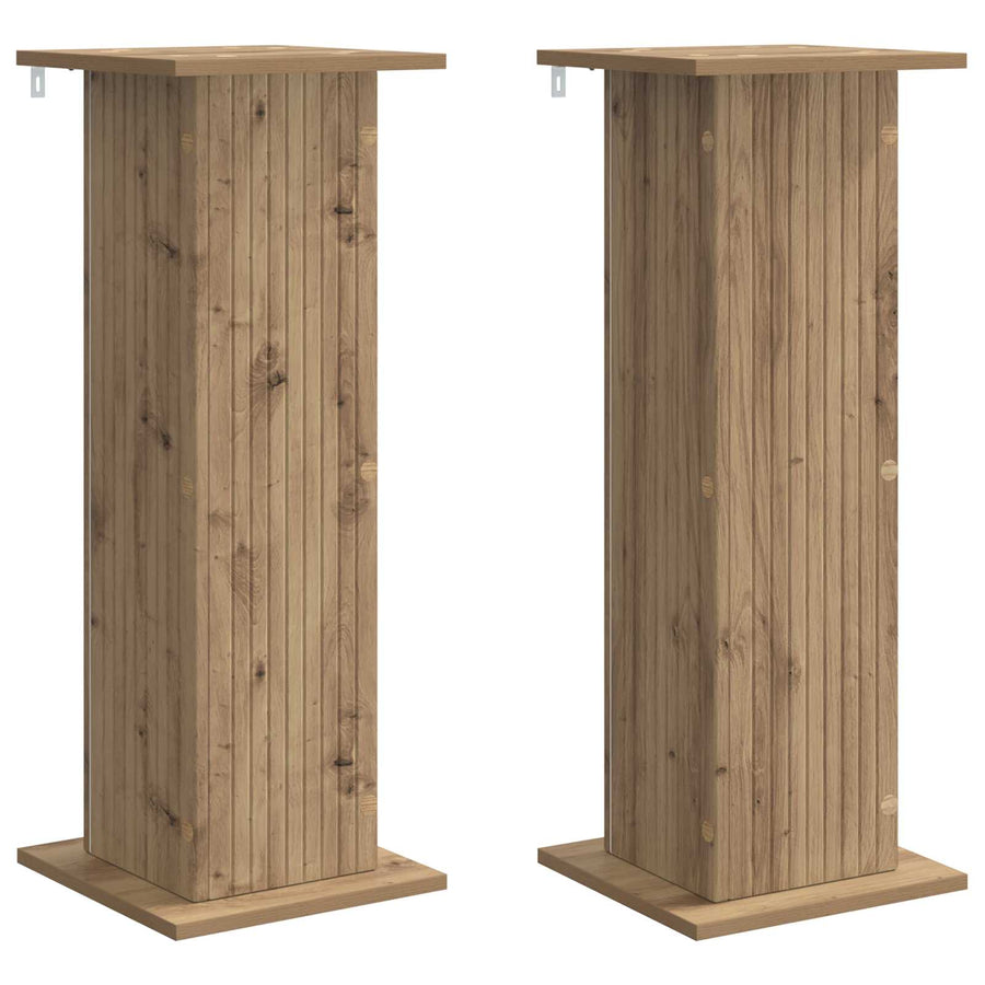 Plantenstandaard 2 pcs Artisanaal eiken 30,5 x 30 x 80,5 cm