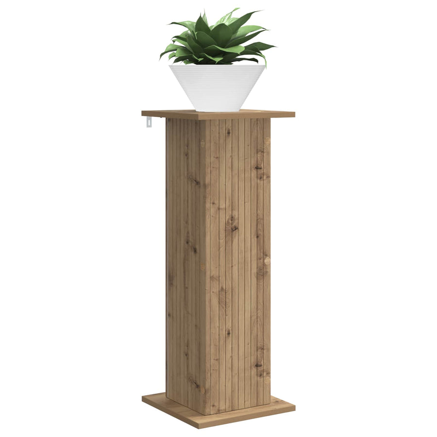 Plantenstandaard 2 pcs Artisanaal eiken 30,5 x 30 x 80,5 cm