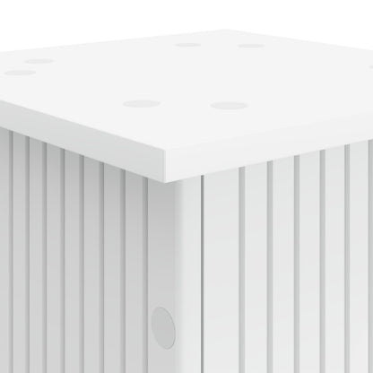 Plantenstandaard 2 pcs Wit 30,5 x 30 x 60,5 cm Bewerkt hout