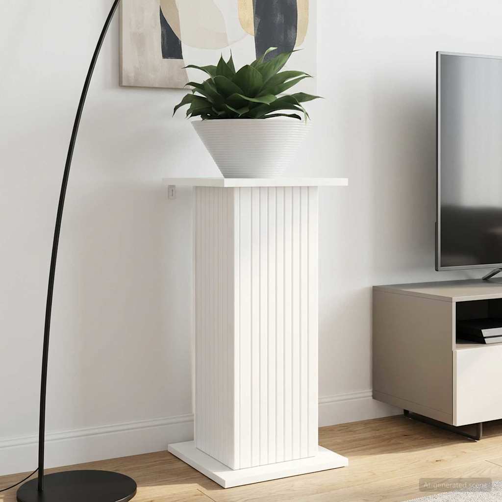 Plantenstandaard 2 pcs Wit 30,5 x 30 x 60,5 cm Bewerkt hout