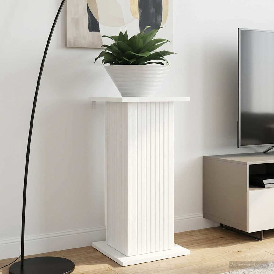 Plantenstandaard 2 pcs Wit 30,5 x 30 x 60,5 cm Bewerkt hout