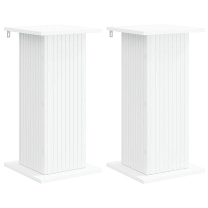 Plantenstandaard 2 pcs Wit 30,5 x 30 x 60,5 cm Bewerkt hout