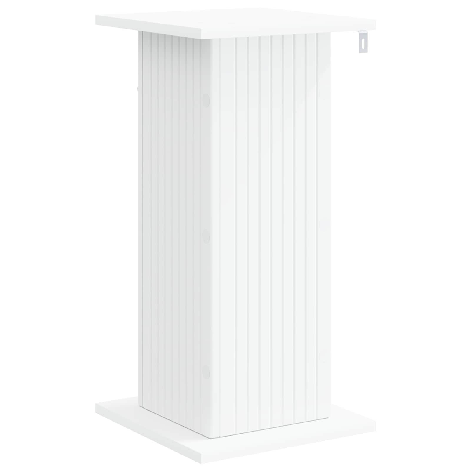 Plantenstandaard 2 pcs Wit 30,5 x 30 x 60,5 cm Bewerkt hout