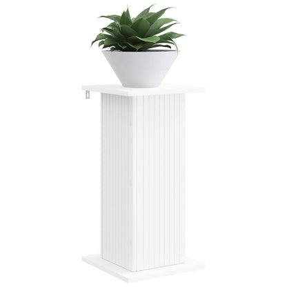 Plantenstandaard 2 pcs Wit 30,5 x 30 x 60,5 cm Bewerkt hout