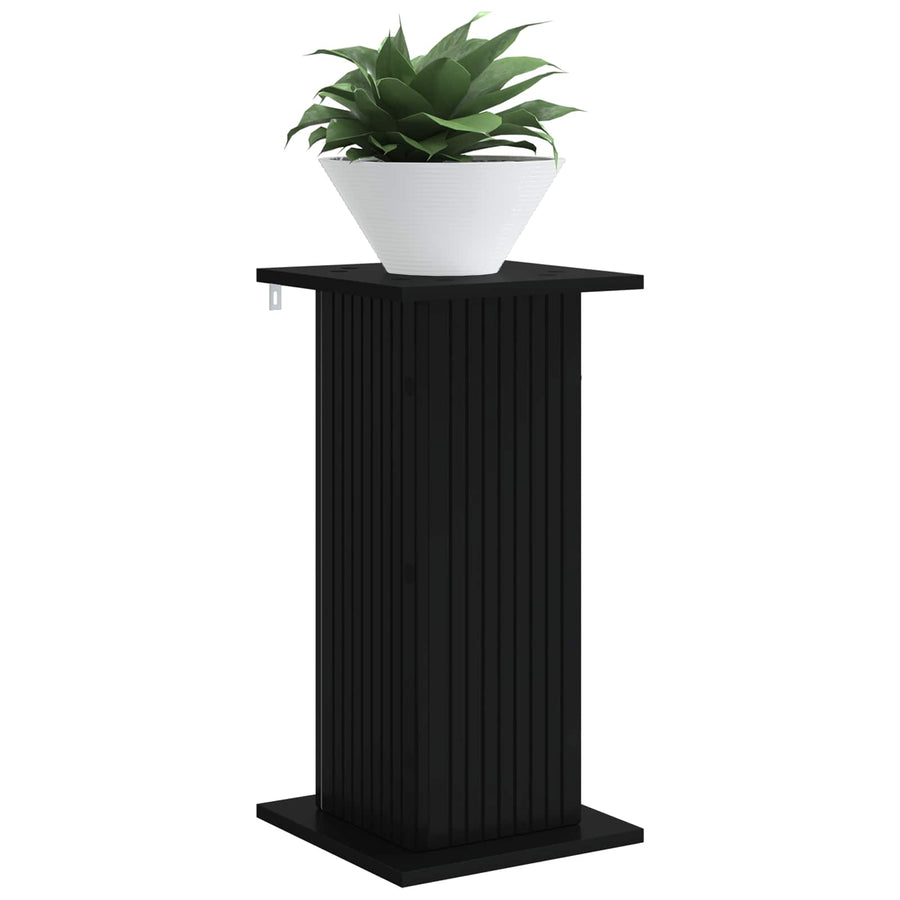 Plantenstandaard Zwart 30,5 x 30 x 60,5 cm Bewerkt hout