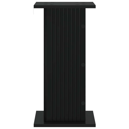 Plantenstandaard Zwart 30,5 x 30 x 60,5 cm Bewerkt hout