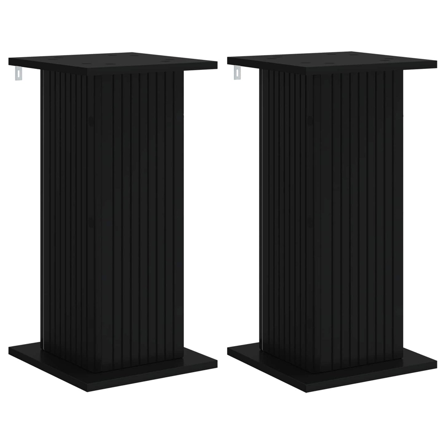 Plantenstandaard 2 pcs Zwart 30,5 x 30 x 60,5 cm Bewerkt hout