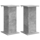 Plant Stand 2 pcs Concrete Grey 30.5 x 30 x 60.5 cm