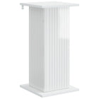 Plantenstandaard 30,5x30x60,5 cm hoogglans wit bewerkt hout
