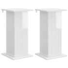 Plant Stand 2 pcs High Gloss White 30.5 x 30 x 60.5 cm