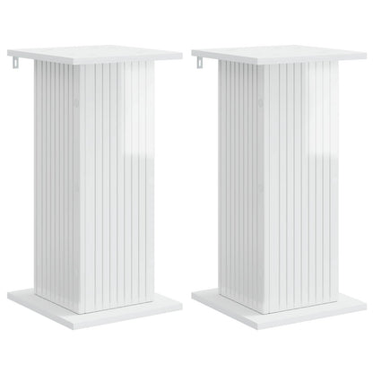Plantenstandaard 2 pcs Hoogglans Wit 30,5 x 30 x 60,5 cm