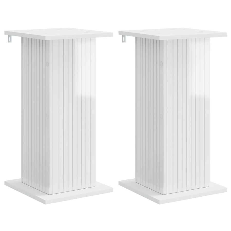 Plantenstandaard 2 pcs Hoogglans Wit 30,5 x 30 x 60,5 cm