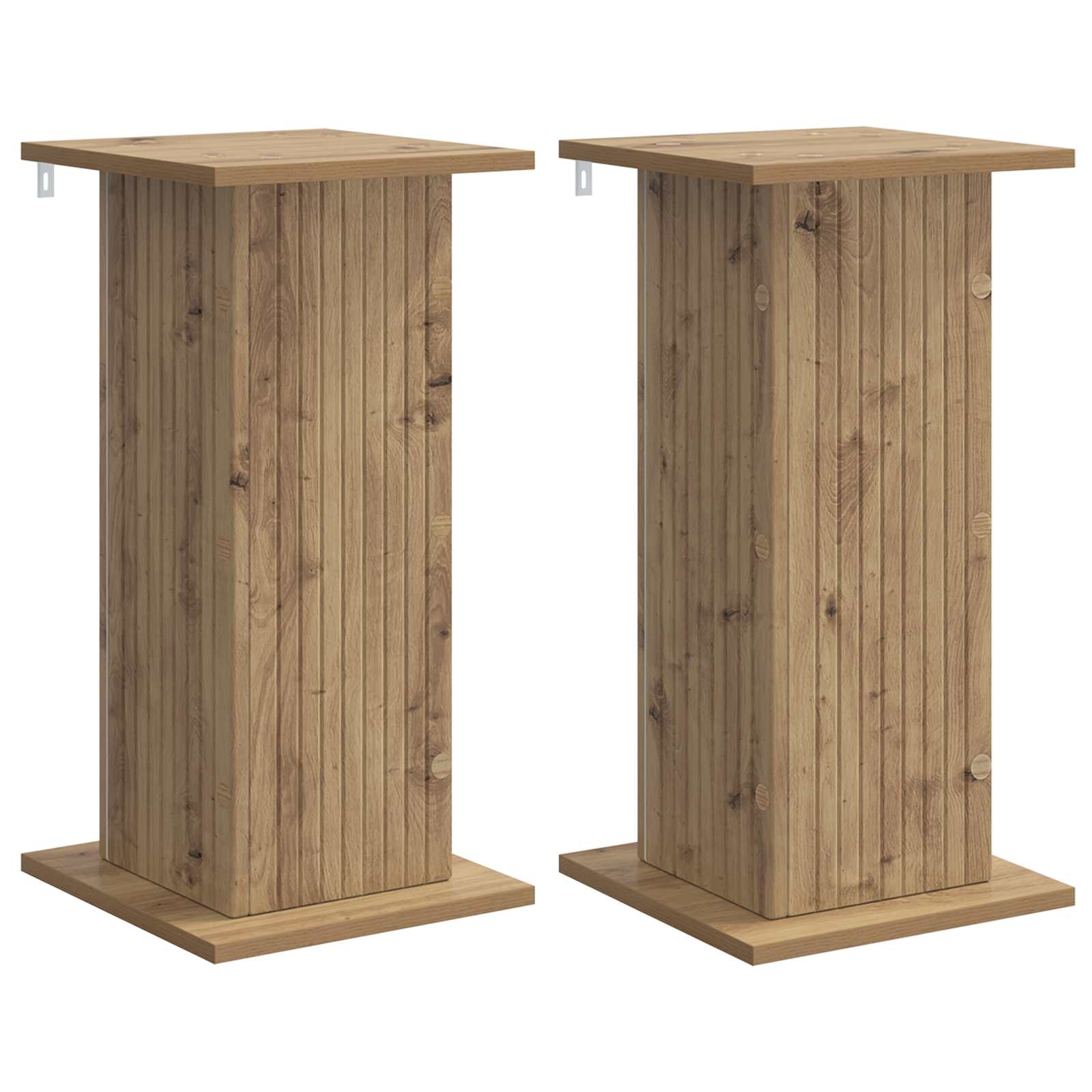 Plantenstandaard 2 pcs Artisanaal eiken 30,5 x 30 x 60,5 cm