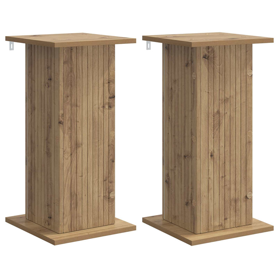Plantenstandaard 2 pcs Artisanaal eiken 30,5 x 30 x 60,5 cm