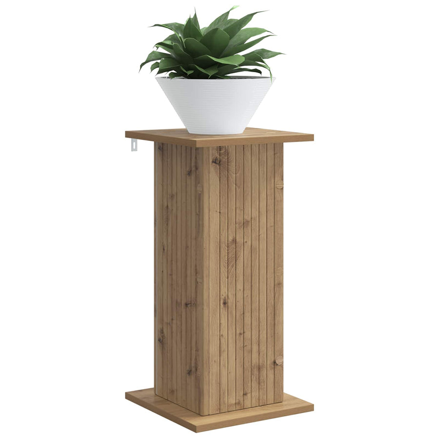 Plantenstandaard 2 pcs Artisanaal eiken 30,5 x 30 x 60,5 cm