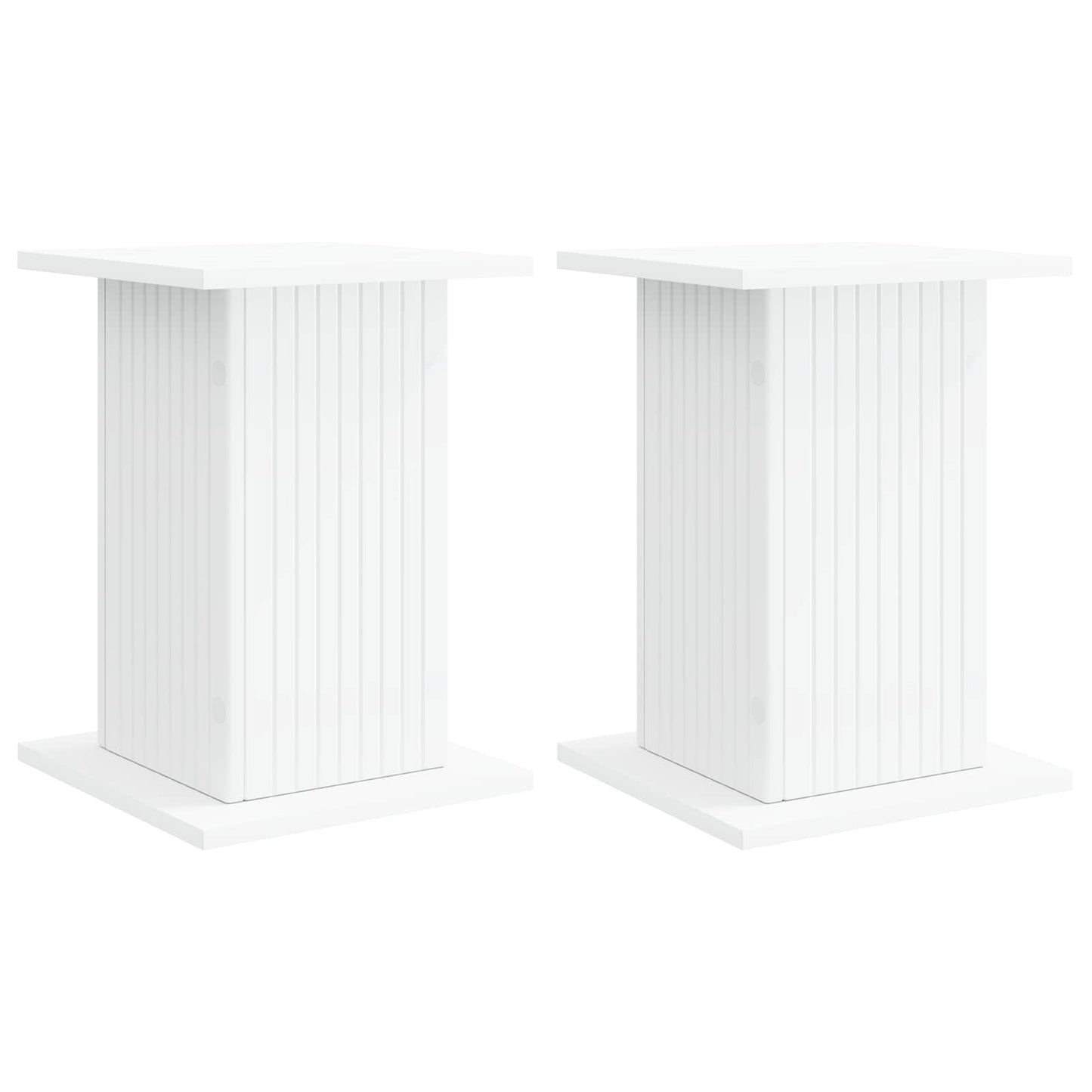 Plantenstandaard 2 pcs Wit 30,5 x 30 x 43 cm Bewerkt hout