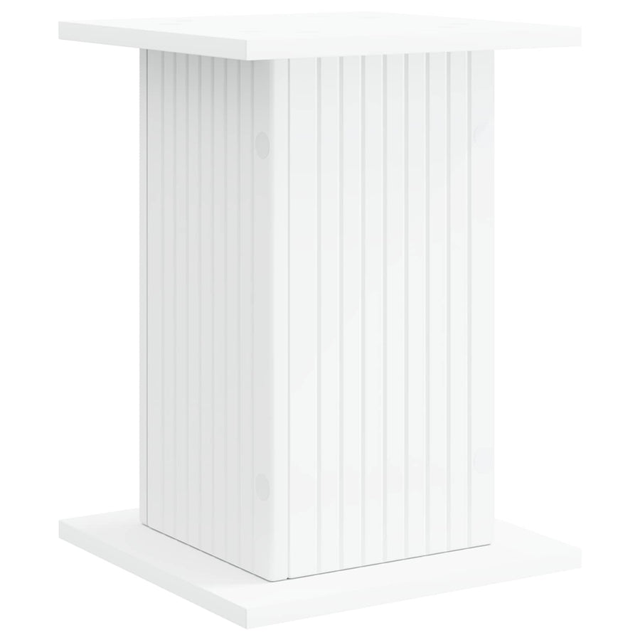 Plantenstandaard 2 pcs Wit 30,5 x 30 x 43 cm Bewerkt hout