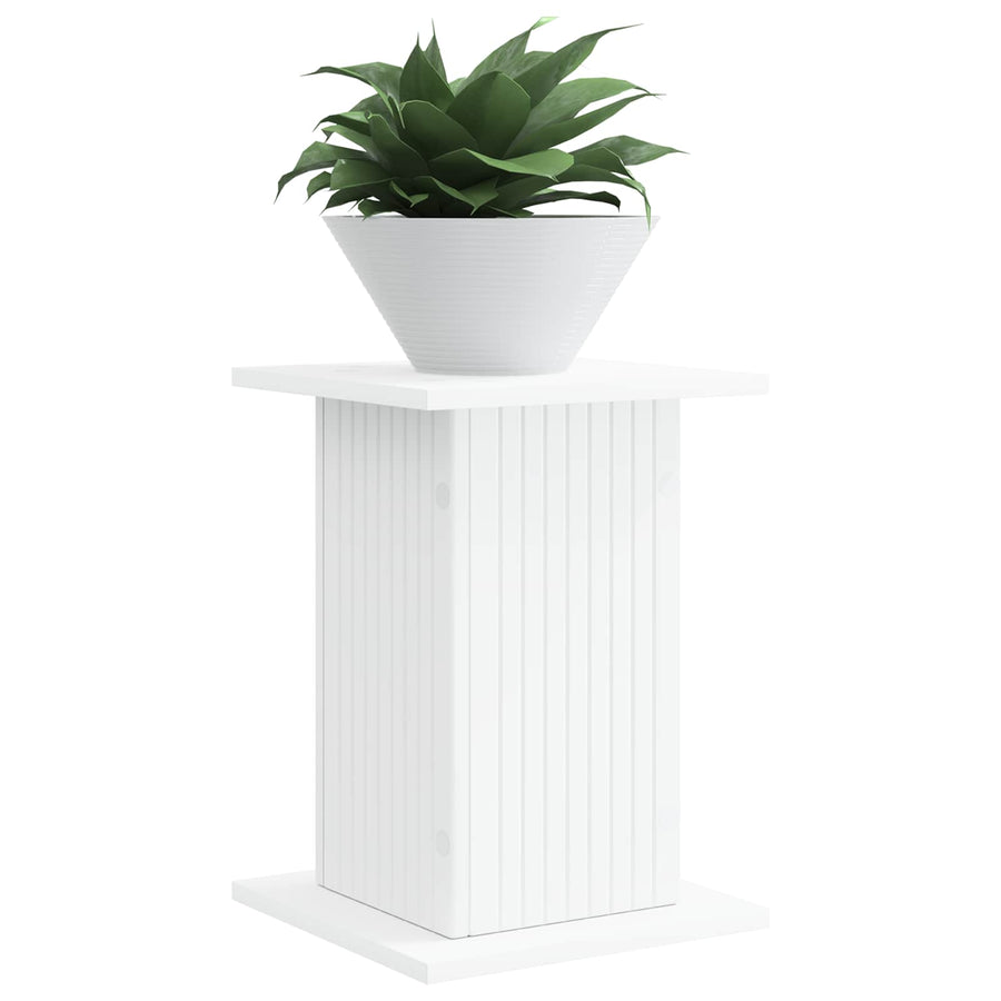 Plantenstandaard 2 pcs Wit 30,5 x 30 x 43 cm Bewerkt hout