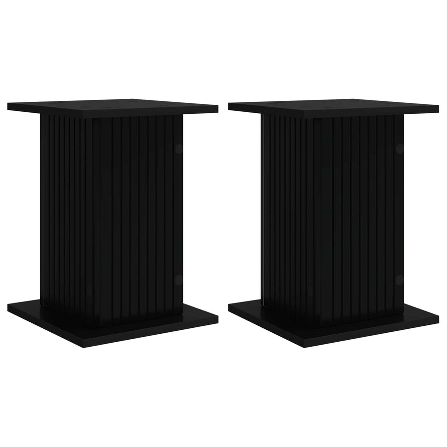 Plantenstandaard 2 pcs Zwart 30,5 x 30 x 43 cm Bewerkt hout