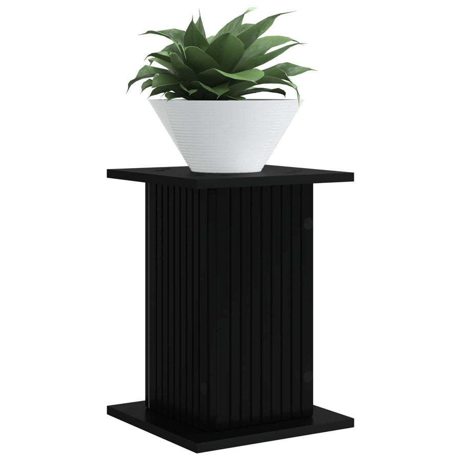 Plantenstandaard 2 pcs Zwart 30,5 x 30 x 43 cm Bewerkt hout