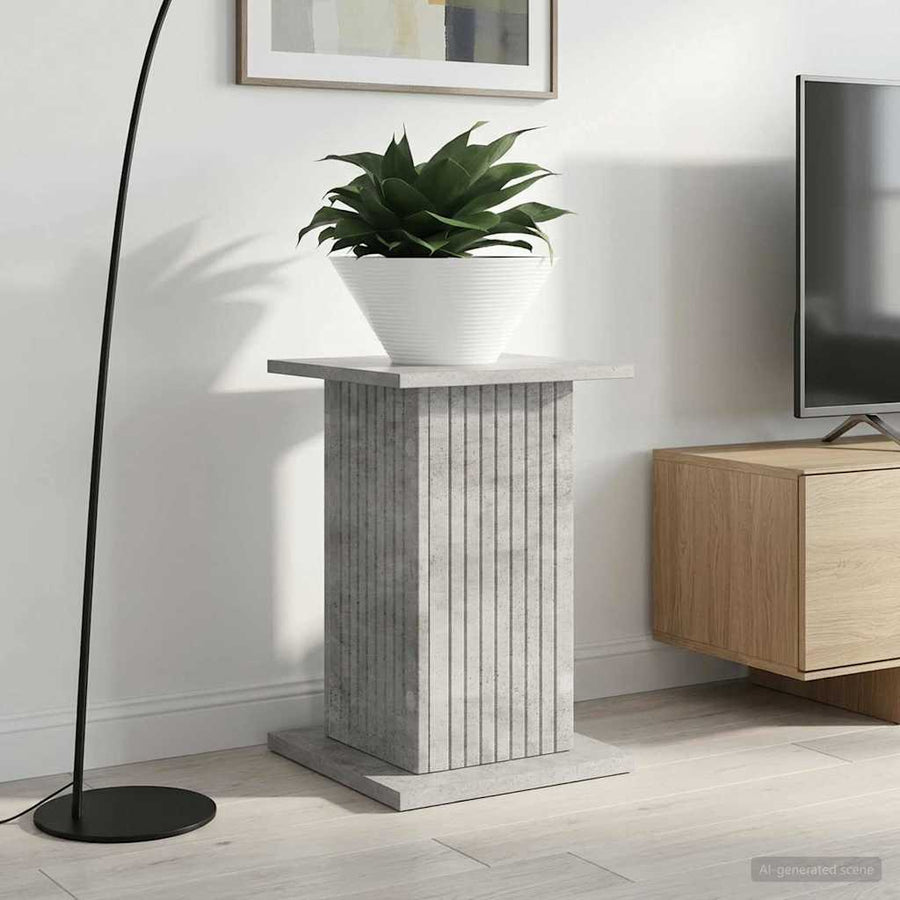 Plantenstandaard Betongrijs 30,5 x 30 x 43 cm Bewerkt hout