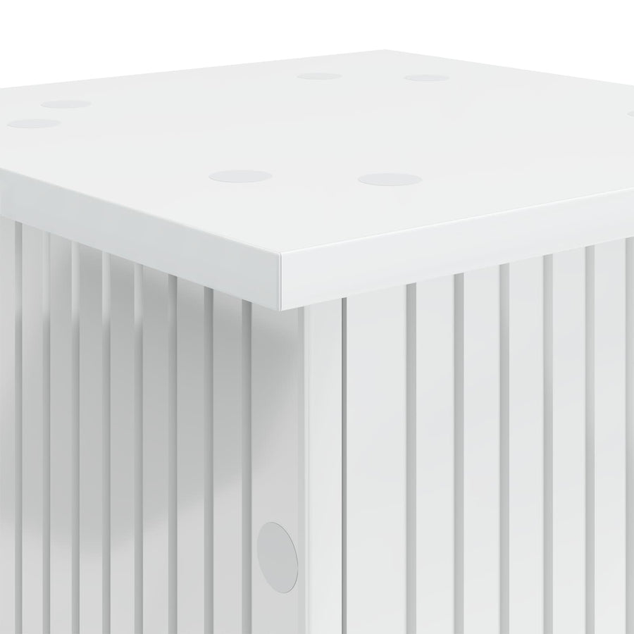 Plantenstandaard Hoogglans Wit 30,5 x 30 x 43 cm Bewerkt hout