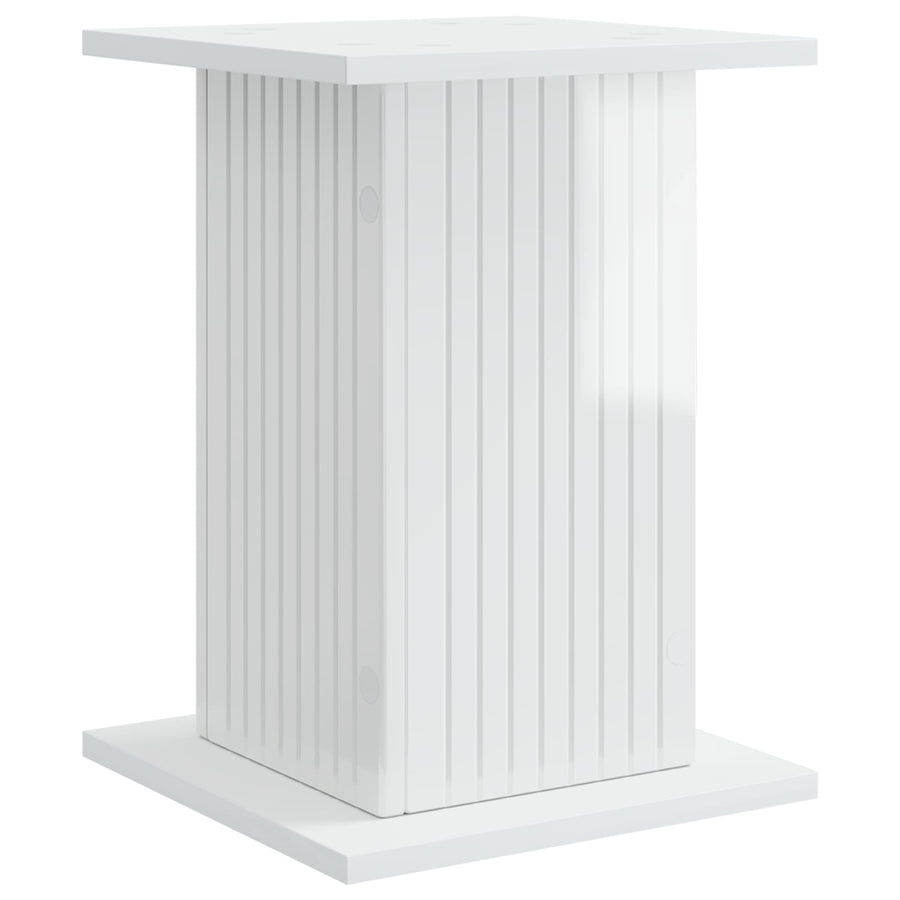 Plantenstandaard Hoogglans Wit 30,5 x 30 x 43 cm Bewerkt hout