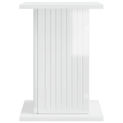 Plantenstandaard Hoogglans Wit 30,5 x 30 x 43 cm Bewerkt hout