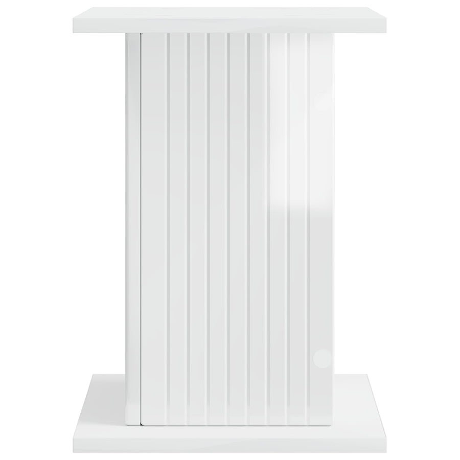 Plantenstandaard Hoogglans Wit 30,5 x 30 x 43 cm Bewerkt hout