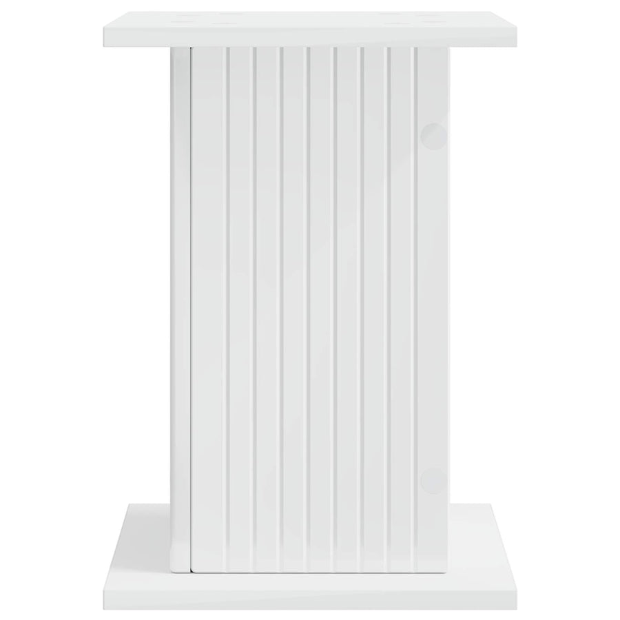 Plantenstandaard Hoogglans Wit 30,5 x 30 x 43 cm Bewerkt hout