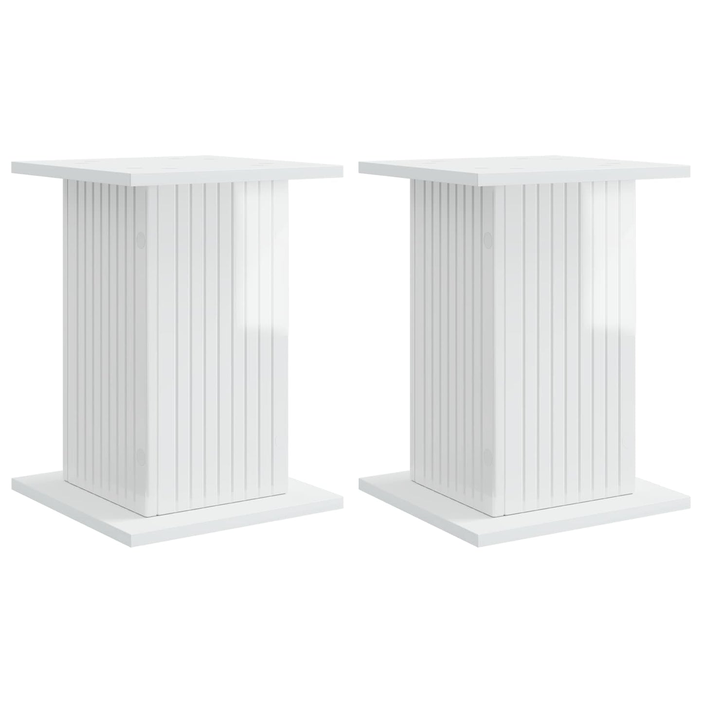 Plantenstandaard 2 pcs Hoogglans Wit 30,5 x 30 x 43 cm