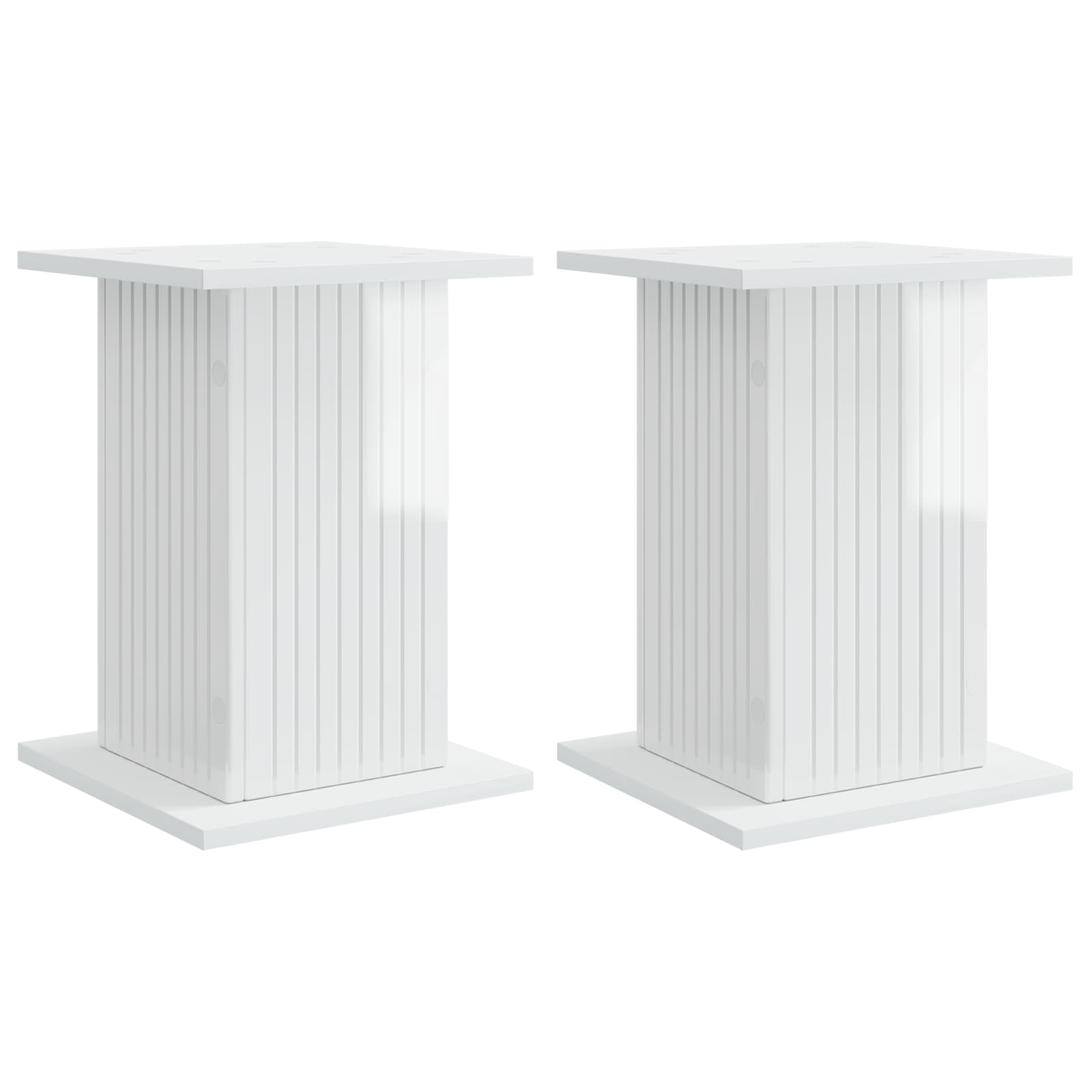 Plantenstandaard 2 pcs Hoogglans Wit 30,5 x 30 x 43 cm