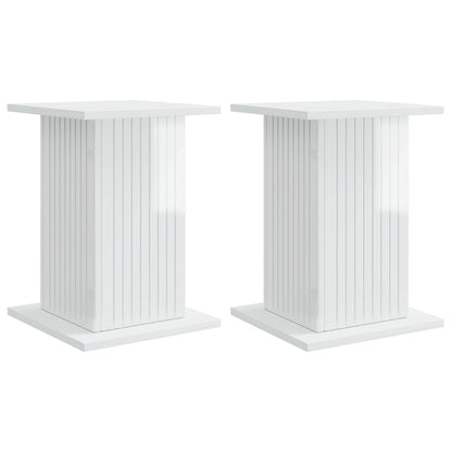 Plantenstandaard 2 pcs Hoogglans Wit 30,5 x 30 x 43 cm