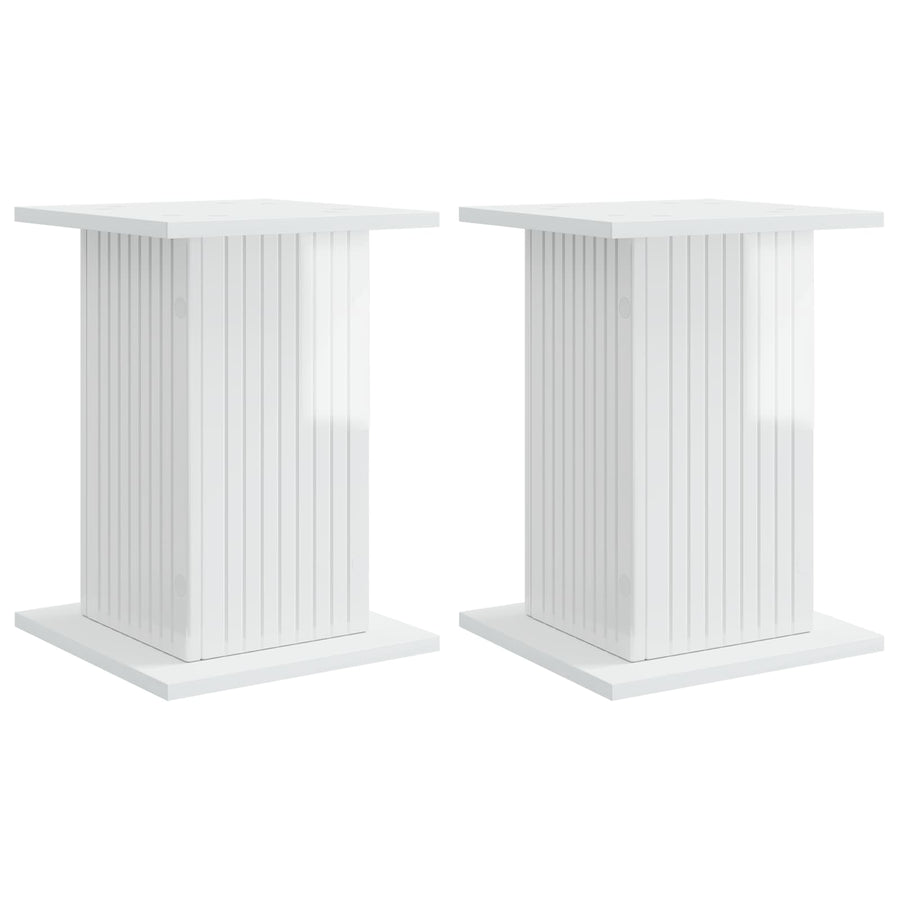 Plantenstandaard 2 pcs Hoogglans Wit 30,5 x 30 x 43 cm