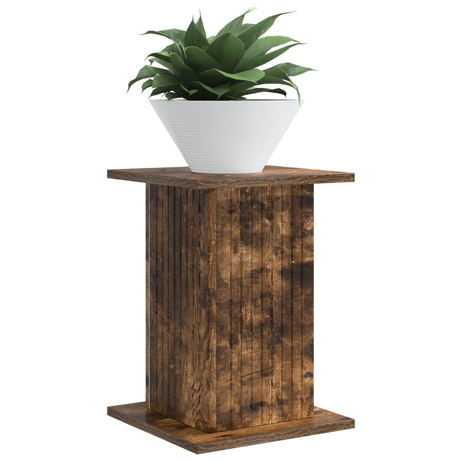 Plantenstandaard Gerookt eiken 30,5 x 30 x 43 cm Bewerkt hout
