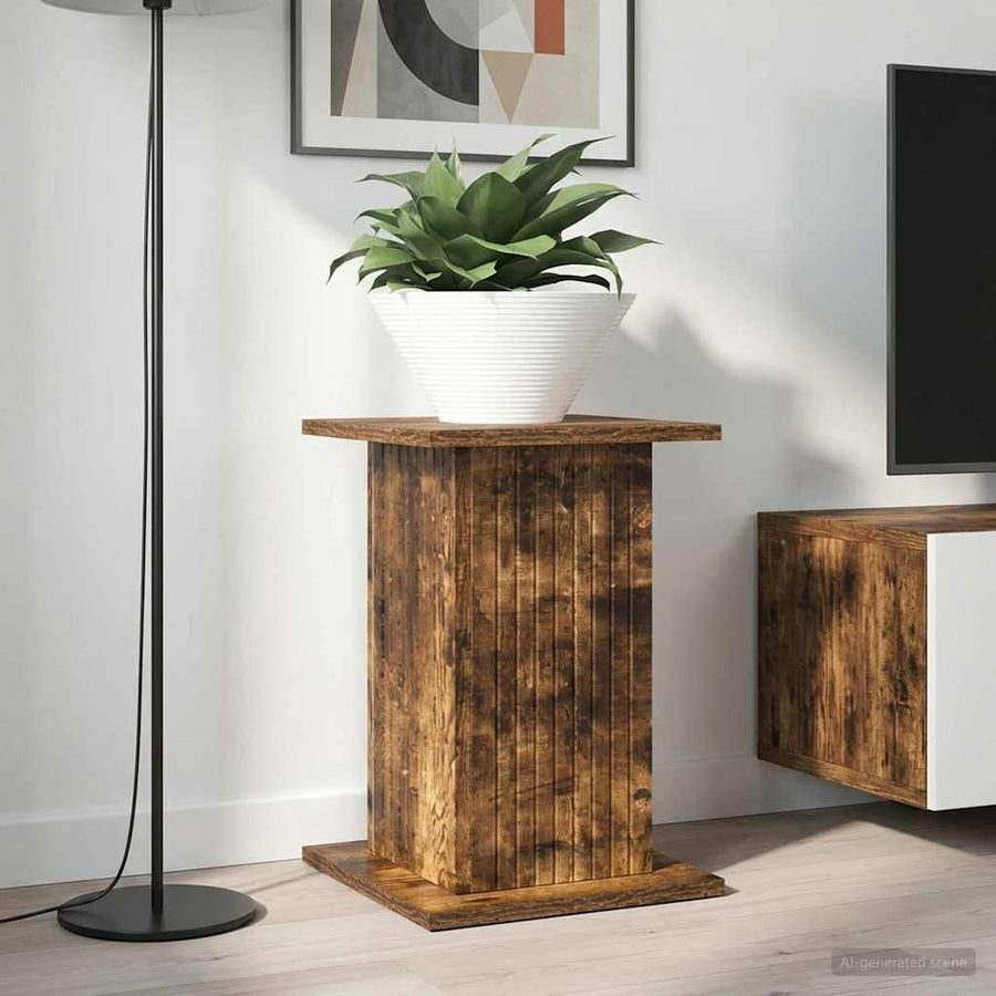 Plantenstandaard 2 pcs Gerookt eiken 30,5 x 30 x 43 cm