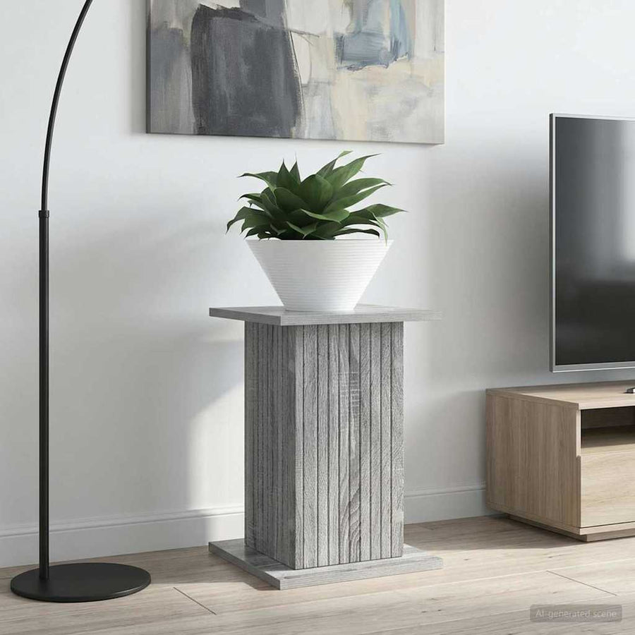 Plantenstandaard Grijs sonoma 30,5 x 30 x 43 cm Bewerkt hout