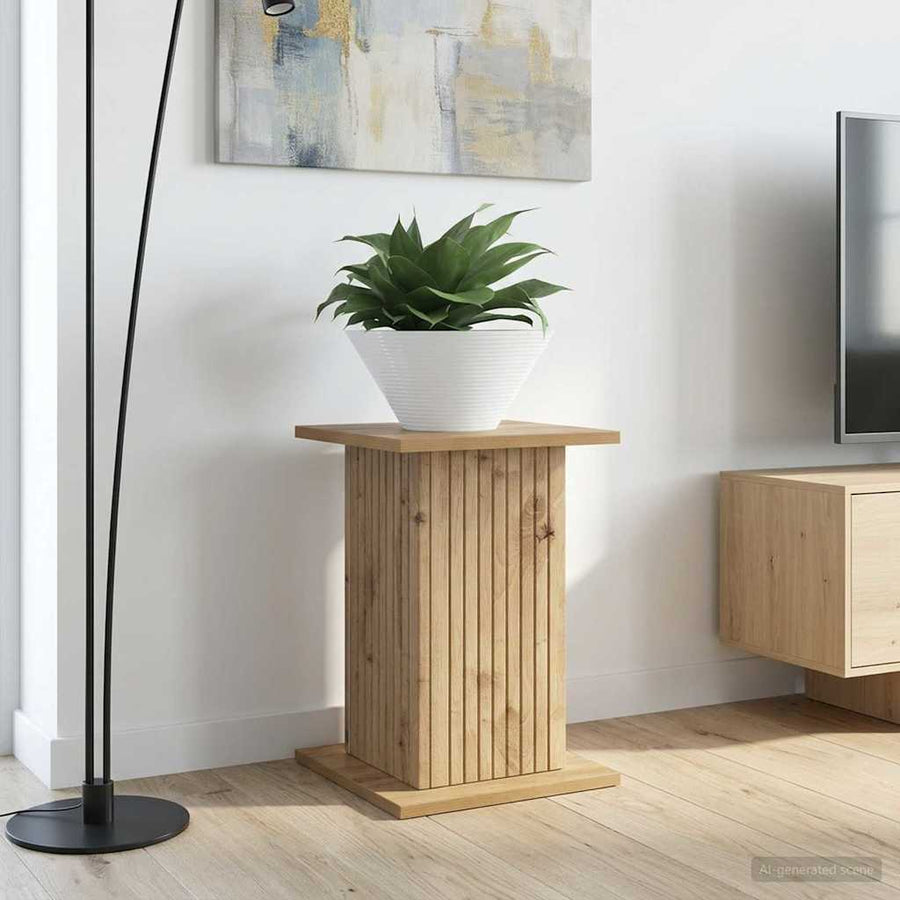 Plantenstandaard 2 pcs Artisanaal eiken 30,5 x 30 x 43 cm