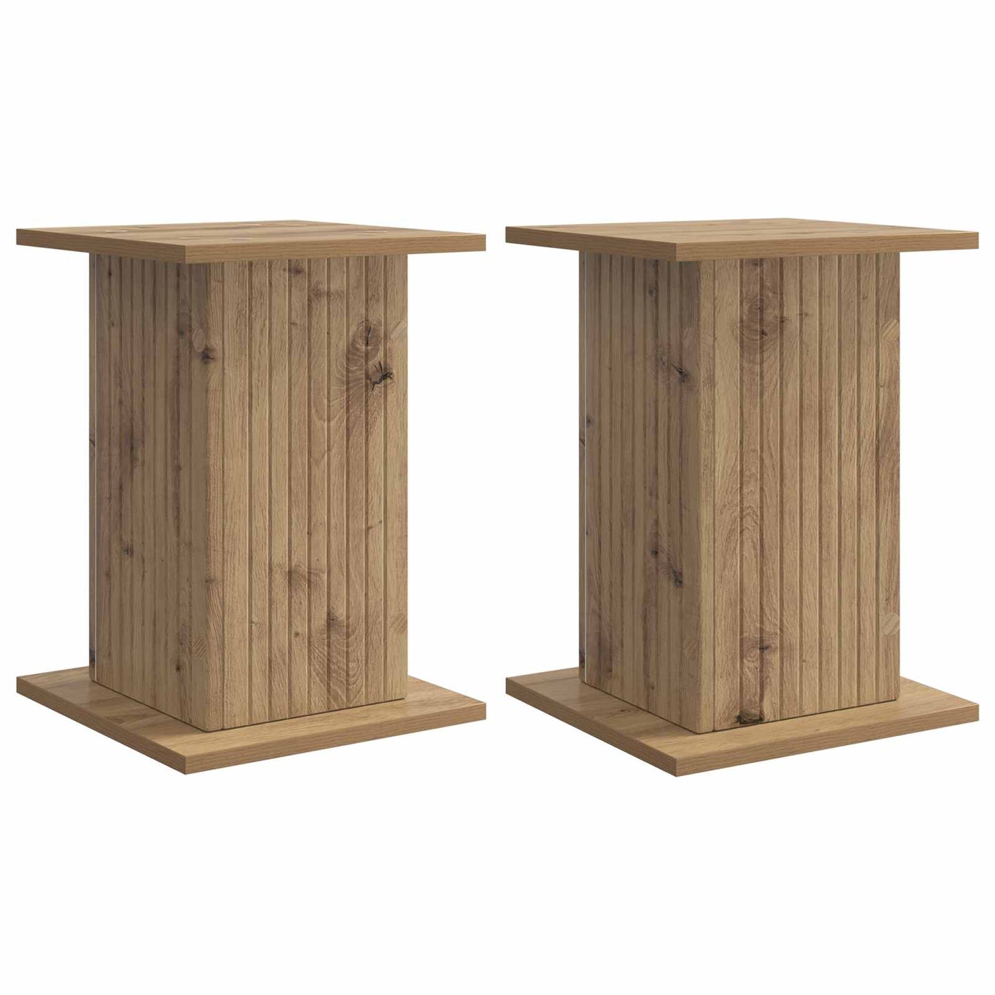 Plantenstandaard 2 pcs Artisanaal eiken 30,5 x 30 x 43 cm