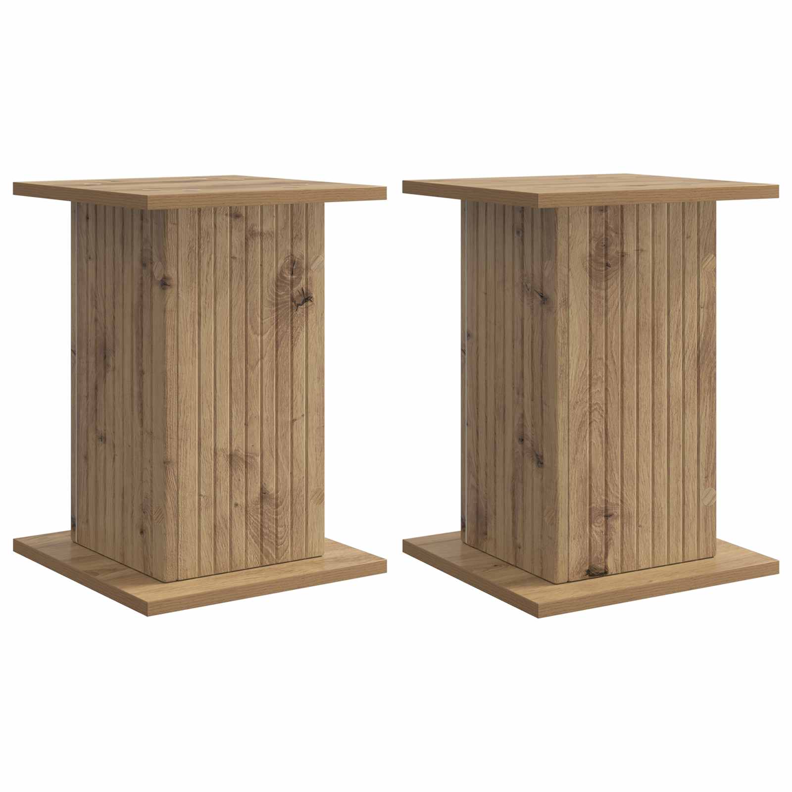 Plantenstandaard 2 pcs Artisanaal eiken 30,5 x 30 x 43 cm