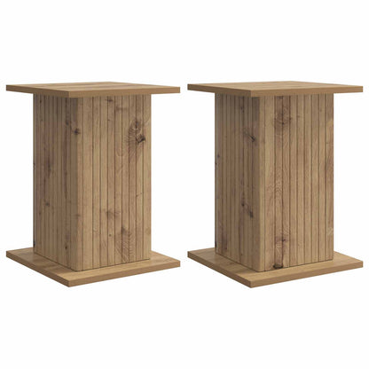 Plantenstandaard 2 pcs Artisanaal eiken 30,5 x 30 x 43 cm