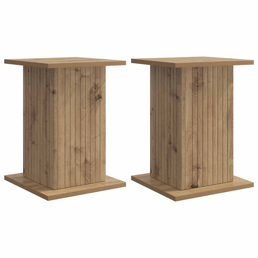 Plantenstandaard 2 pcs Artisanaal eiken 30,5 x 30 x 43 cm