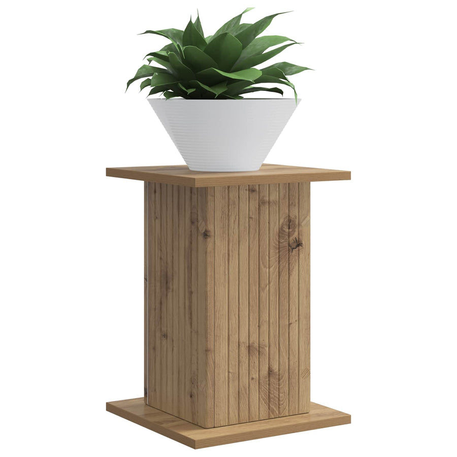 Plantenstandaard 2 pcs Artisanaal eiken 30,5 x 30 x 43 cm