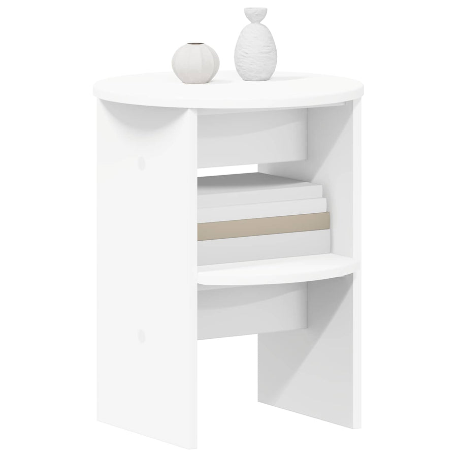 Bijzetkast Wit Ø40 x 50 cm Geconstrueerd hout