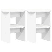 Bijzetkast 2 pcs Wit Ø40 x 50 cm Geconstrueerd hout